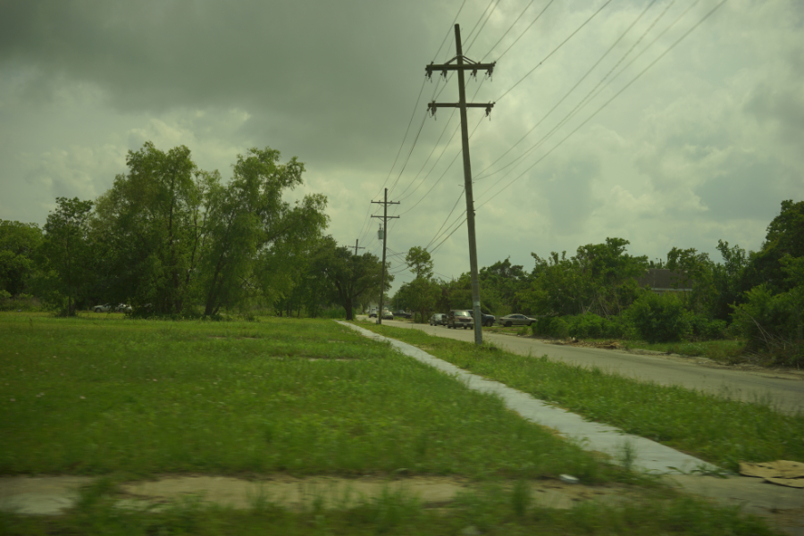 Ein leeres Grundstück, das nach den Verwüstungen durch Hurricane Katrina nie wieder bebaut wurde